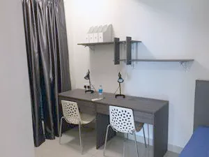 Small Room (1-Person Room: Large Bed: Private Shower & Toilet) Study Desk