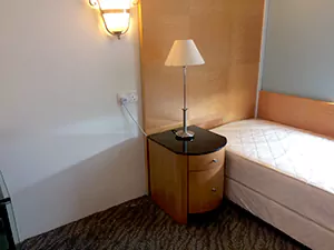 Bed and Bedside Table