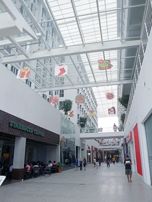 On-campus Commercial Area (Above is the Student Dormitory)