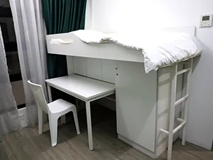 Study desk and bed