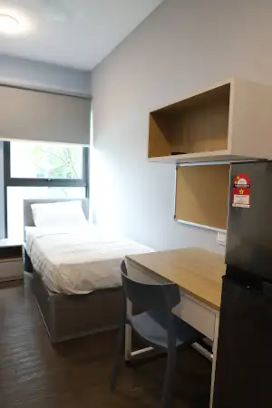 Bed and study desk