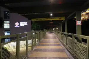 Well-lit Footbridge for Safety Even at Night