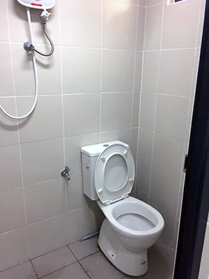 Private shower and toilet